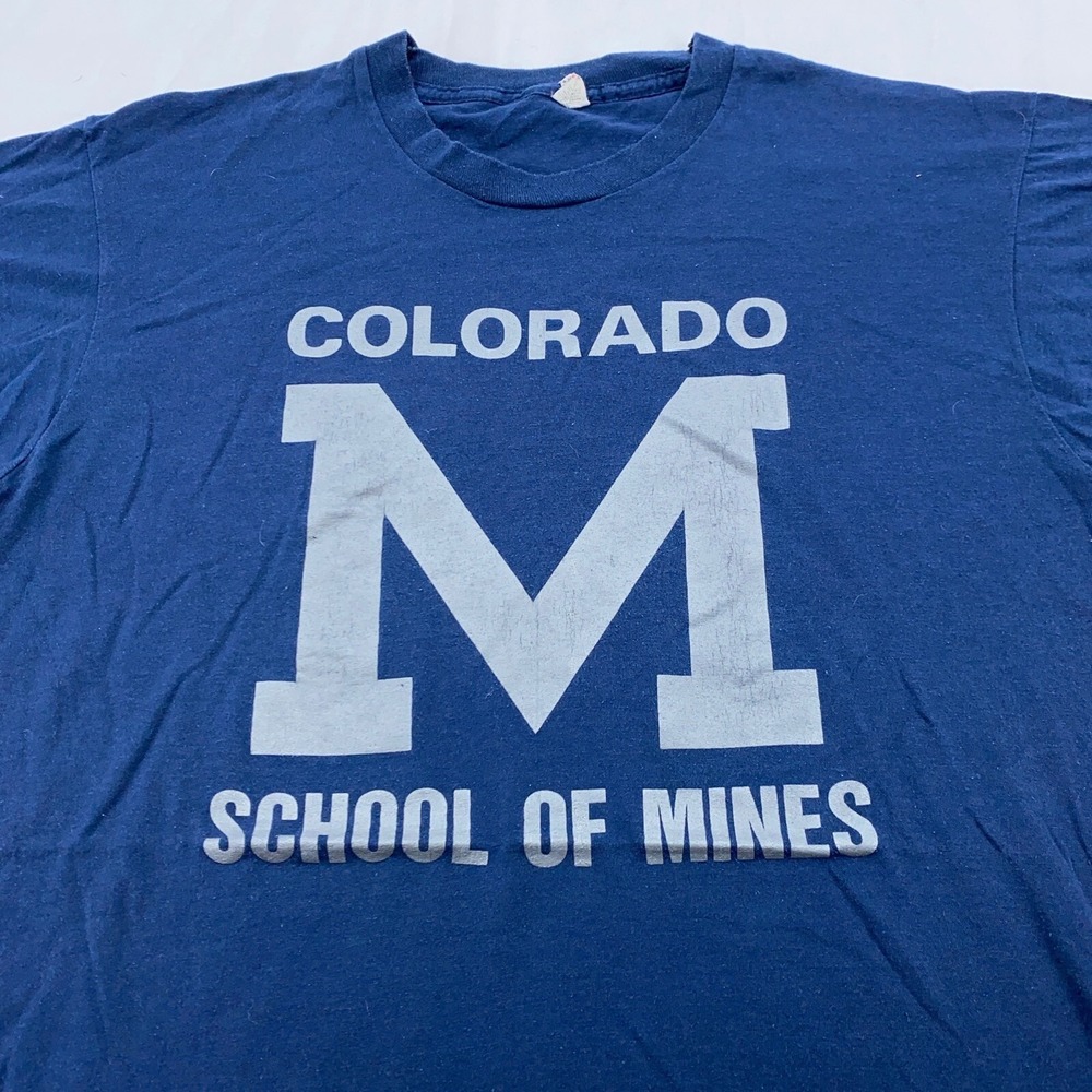 vintage 80s COLORADO SCHOOL OF MINES T-Shirt LARGE college